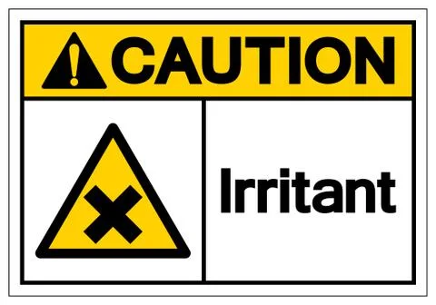 Caution Irritant Symbol Sign, Vector Illustration, Isolated On White Backgrou Stock Illustration