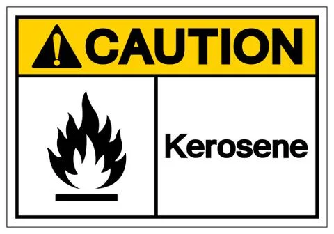 Caution Kerosene Symbol Sign, Vector Illustration, Isolate On White Backgroun Stock Illustration