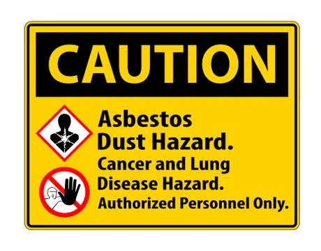 Caution Label Disease Hazard, Authorized Personnel Only Isolate on transparen Stock Illustration