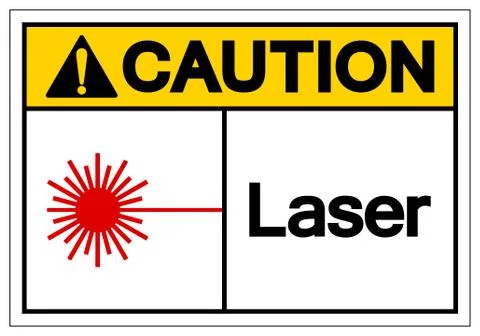Caution Laser Symbol Sign ,Vector Illustration, Isolate On White Background L Stock Illustration