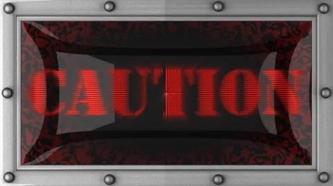Caution on led Stock Footage 8684743