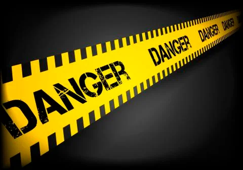 Caution Line Danger Stock Illustration