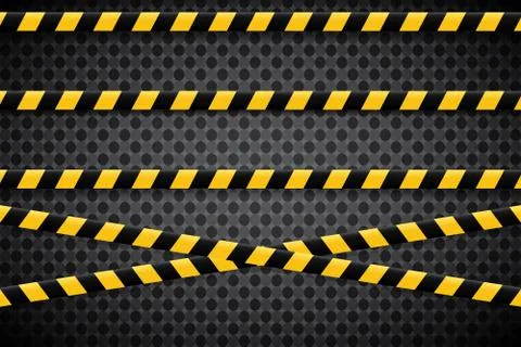 Caution lines isolated. Warning tapes. Danger signs. Vector illustration. Set of Stock-Illustration