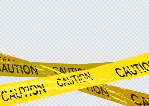 Caution lines isolated. Warning tapes. Danger signs. Stock Illustration