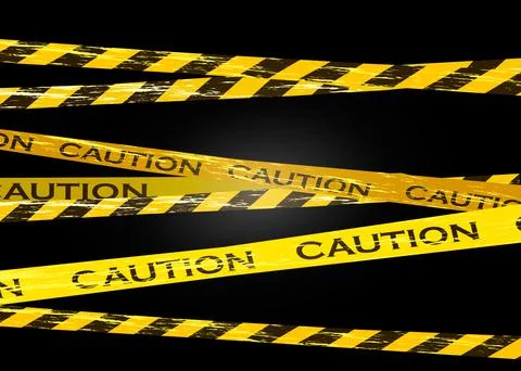Caution lines isolated. Warning tapes. Danger signs. Vector illustration. Stock Illustration