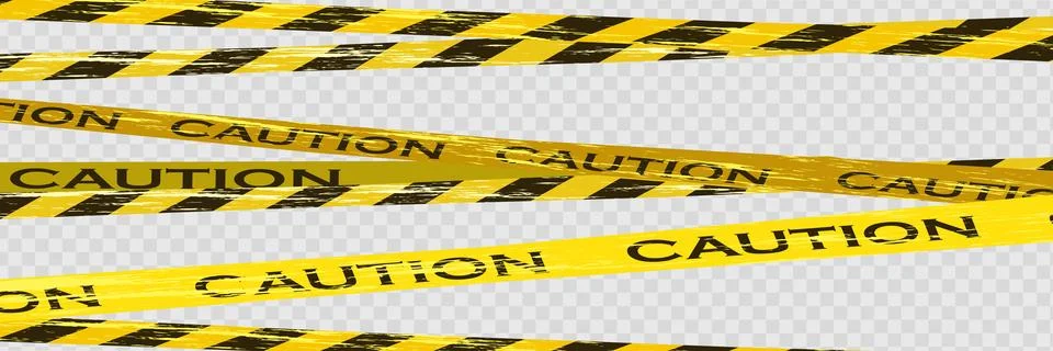 Caution lines isolated. Warning tapes. Danger signs. Vector illustration. Stock Illustration