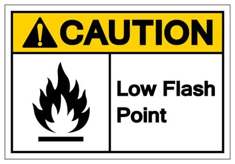 Caution Low Flash Point Symbol Sign, Vector Illustration, Isolate On White Ba Stock Illustration