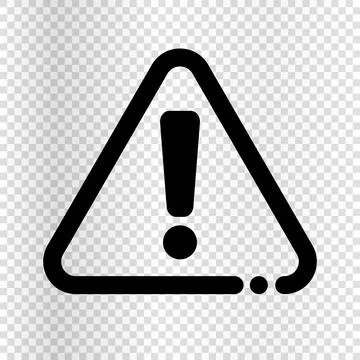 Caution mark isolated on transparent background. Warning symbol and hazard .. Stock Illustration