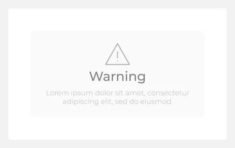 Caution message UI element template Stock-Illustration