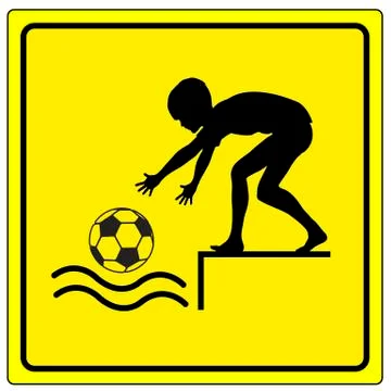 Caution No Ball Games Stock Illustration
