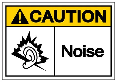 Caution Noise Symbol Sign, Vector Illustration, Isolate On White Background L Stock Illustration