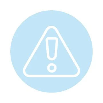 Caution notice, block and flat style icon Stock Illustration