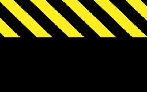 Caution or warning in black and yellow stripes with black part 写真素材