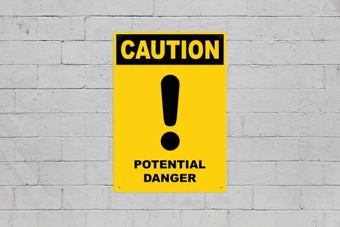 Caution - Potential danger Stock Photos