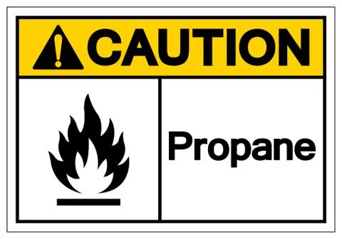 Caution Propane Symbol Sign, Vector Illustration, Isolate On White Background Stock Illustration