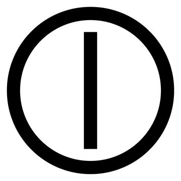 Caution On Off Push-Button Symbol Sign On White Background Stock Illustration