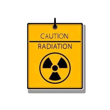 Caution Radiation. Illustrazione stock