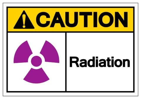 Caution Radiation Symbol Sign, Vector Illustration, Isolate On White Backgrou Stock Illustration