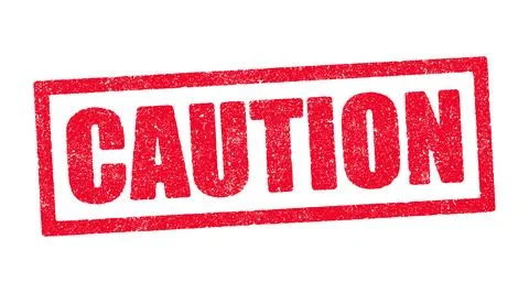 Caution red ink stamp Stock Illustration