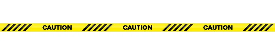 Caution ribbon isolated Stock Illustration