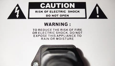 Caution risk electric shock Stock Photos