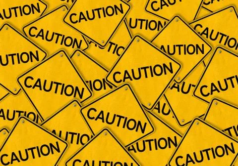CAUTION road sign attention Stock-Illustration