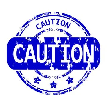 Caution rubber stamp Stock Illustration
