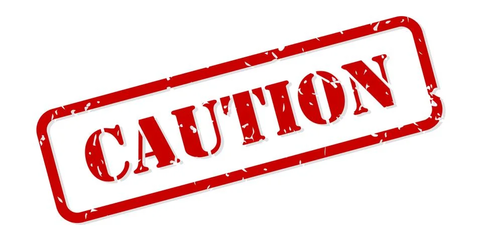 Caution Rubber Stamp Vector Stock Illustration