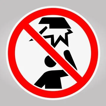 Caution Sign Against Falling Hazards in Workplace and Public Areas Stock Illustration