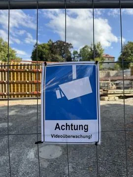 Caution Sign Alert Important Warning Regarding Safety in Construction Area for Stock Photos