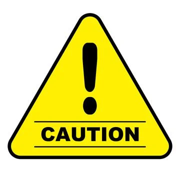 Caution sign. Alert sign. Vector. Illustrazione stock