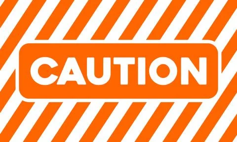 Caution sign, angled stripes Illustrazione stock