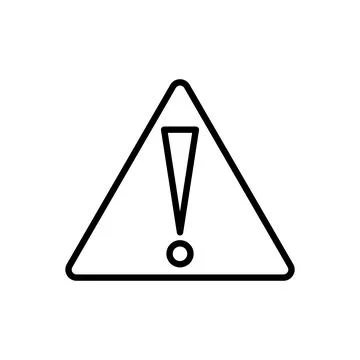 Caution Sign with Exclamation Mark in Triangle Shape for Warning Alerts Stock Illustration