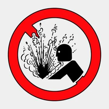 Caution Sign for Explosive Hazards and Safety Precautions Stock Illustration