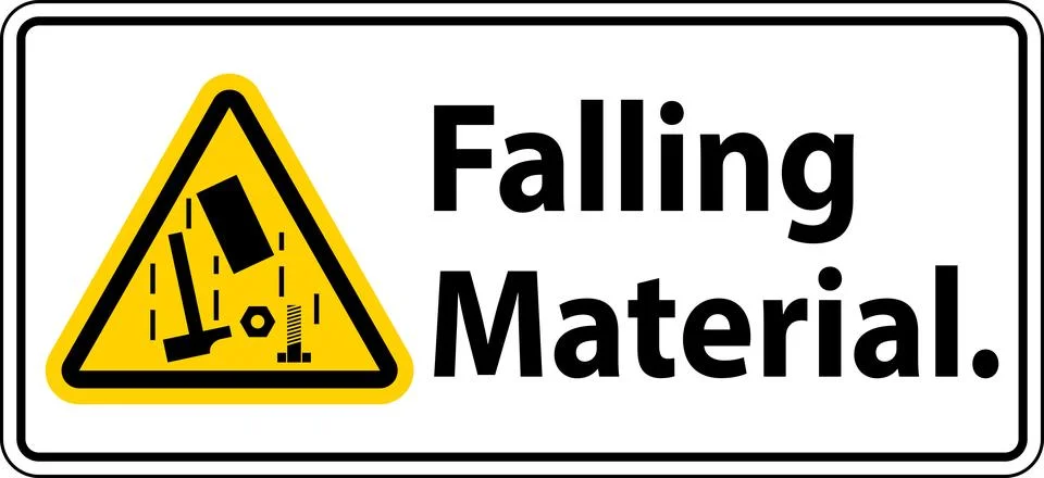 Caution Sign, Falling Material 스톡 일러스트