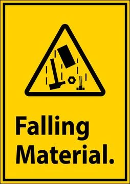 Caution Sign, Falling Material 스톡 일러스트