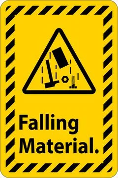 Caution Sign, Falling Material 스톡 일러스트