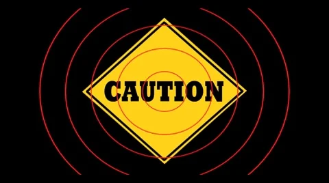 Caution sign Stock Footage