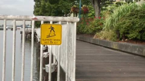 Caution sign Stock Footage 138474604