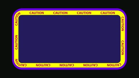 Caution sign frame vector graphic template 库存影片 313922171