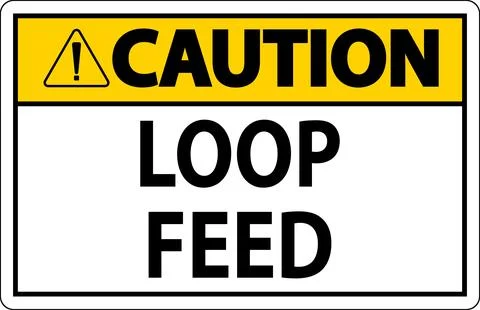 Caution Sign, Loop Feed Stock Illustration