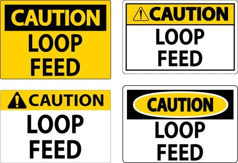 Caution Sign, Loop Feed Illustrazione stock