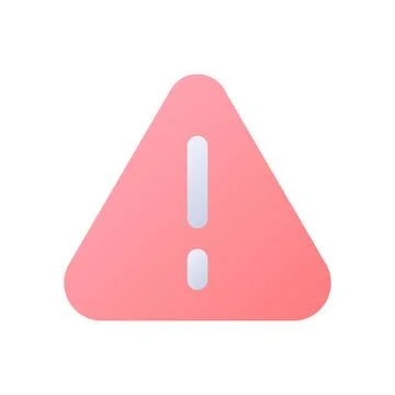 Caution sign pixel perfect flat gradient two-color ui icon Illustrazione stock