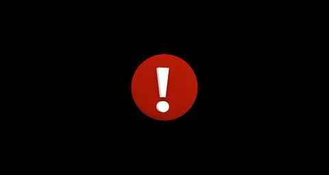 Caution Sign red on Black BG Safety, Stop Sign, 3D render image 3D rendering Stock Illustration
