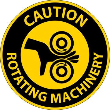 Caution Sign Rotating Machinery Keep Hands Away Stock Illustration