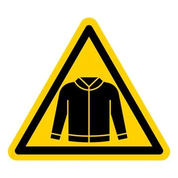 Caution Sign for Safety Jacket Usage in Workplace or Outdoor Settings Stock Illustration
