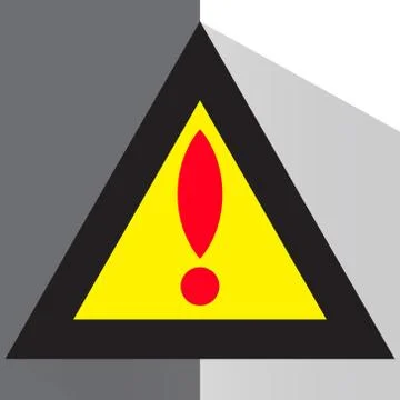 Caution sign vector flat design Stock Illustration