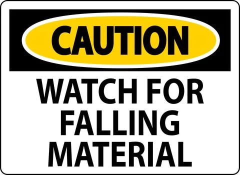 Caution Sign, Watch For Falling Material 스톡 일러스트