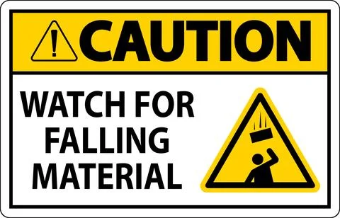 Caution Sign, Watch For Falling Material 스톡 일러스트