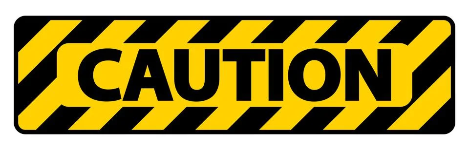 Caution Sign On White background Stock Illustration